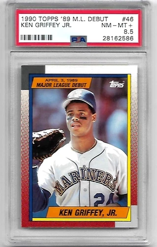 1990 Topps ML Debut Ken Griffey Jr. RC #46 PSA 8.5 Near Mint Seattle Mariners