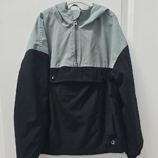GAP Kids Two-Tone Raincoat - Black and Gray