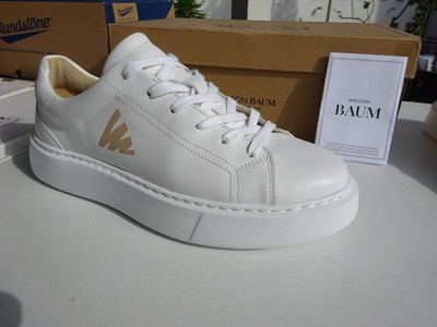 Maison Baum Cassi Berlin women's unisex sneaker soft leather white size 40 medium New