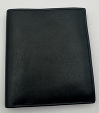 ELTON Men's Black Genuine Leather Bifold Wallet with Card Holder  ID Window