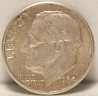 USA, 1964 Roosevelt Dime, silver, .0723oz, VF, mark, NR, 6-3