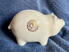Vintage Porcelain  Piggy Bank Seal Of Miami University Ohio
