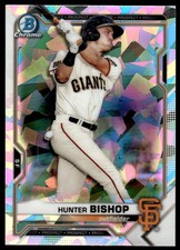 Hunter Bishop 2021 Bowman #BCP-18 Chrome Prospects Atomic Refractor Giants