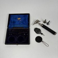Otoscope Ophthalmoscope Set Millikin & Lawley British Medical Instrument Vintage