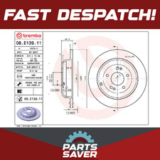 2x Coppia Dischi Freno Solidi Adatti GENESIS G70 2.2D Posteriori 2021 su D4HC 314mm Set Nuovi