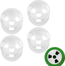4 Pcs White Golf Hole Cups Plastic Putting Cups with Drain Holes for Outdoor