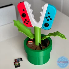 Nintendo Switch Plant Piranha Plant JoyCon Grip | Cartridge Holder