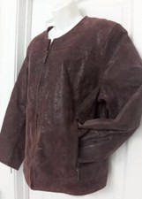 Jerry Lewis 100% Leather Embossed Snake Print Moto Jacket Sz Medium