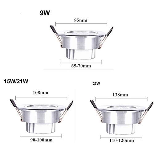 9/15/27W Dimmable Recessed LED Ceiling Downlight Spot Light Lamp 110V-240V Round - Picture 5 of 8