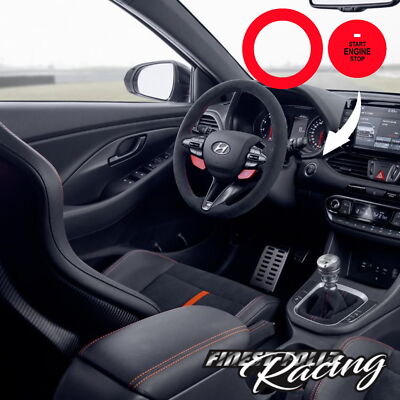 Folien Set Startknopf für Hyundai i30N Rot Glanz Folie Aufkleber Zubehör R065