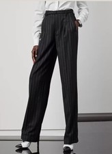 NWOT 1790 Ralph Lauren Collection Stamford Pinstripe Wool Twill Women Pant Sz 4