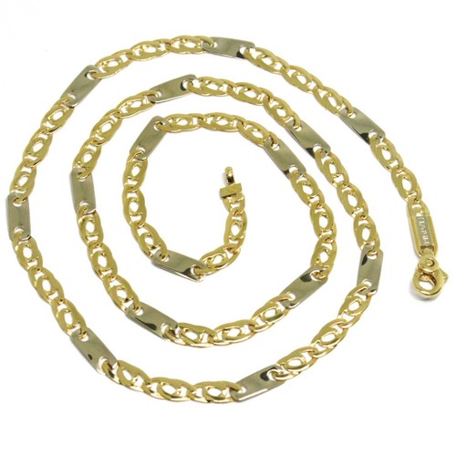 18K YELLOW WHITE GOLD CHAIN, EYE AND 