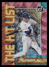 Trea Turner 2022 Donruss #THL-1 The Hit List Pink Fireworks Los Angeles Dodgers