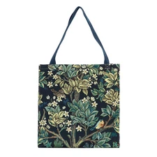 Tree of Life Blue Reusable Grocery Bag Foldable Eco Friendly Shopping Tote