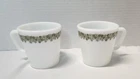 2 Vintage Pyrex Crazy Daisy Spring Blossom Milk Glass Mugs Coffee Cups