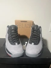 2013 Nike Air Jordan 10 Retro 310805-023 Cool Grey Infrared Black Men's Size 8 9