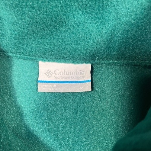 Columbia Fleece Weste durchgehender Reißverschluss ärmellos Outdoor Activewear grün M Gorpcore gebraucht, in einwandfreiem Zustand - Bild 2 von 6