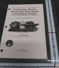 Fairbanks-Morse Bulletin Horizontal Multi-Stage Centrifugal Pumps 173B