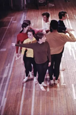 Merce Cunningham und Kompanie Proben 1969 Ballett Tanz Kunst 4x6 Foto 