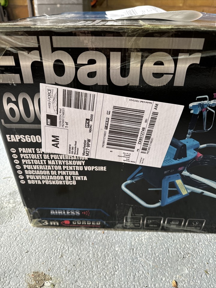 Erbauer EAPS600 Corded Electric Airless Paint Sprayer BRAND NEW