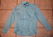 Chaps Ralph Lauren Boys Size 12 Stretch Spring Blue LS Button Front Dress Shirt