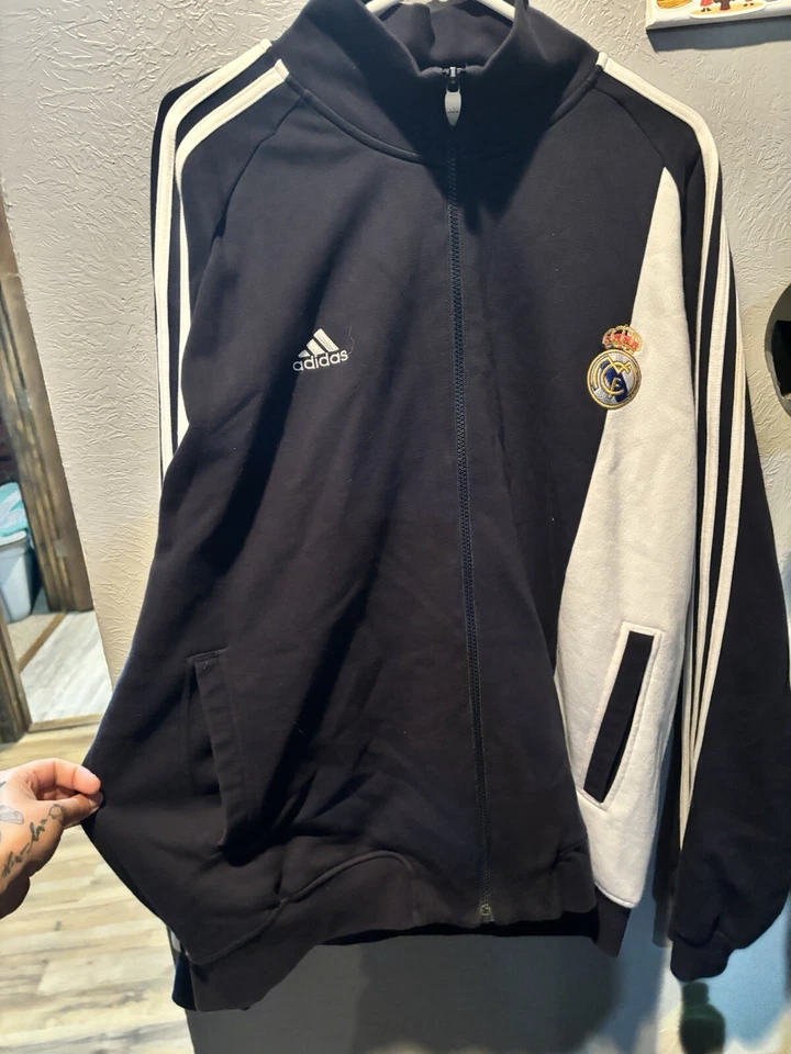 Adidas vintage Real Madrid soccer track jacket size XL - Image 2 of 4
