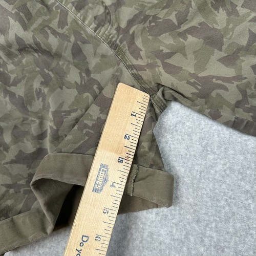 Bixby Nomad Shorts Men 30 Green Camouflage 6" Cotton Baggy Elastic Waist Pockets - Picture 10 of 11