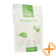 POLVOS CRUDOS Betaína HCL 650mg 120 Cápsulas Uso Antes del Entrenamiento
