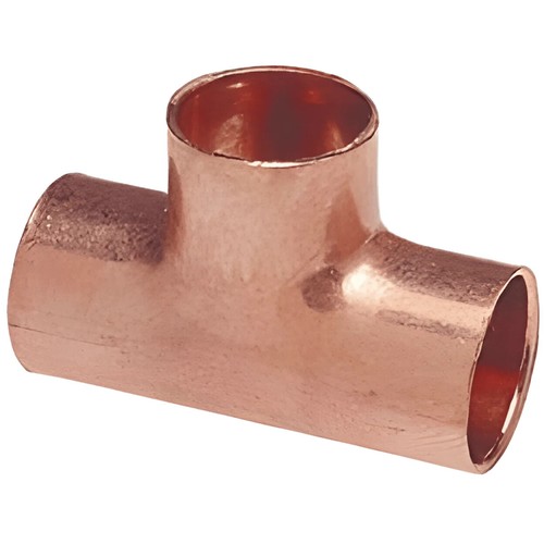 2-Pack 1-1/2 inch x 1/4 inch x 1/2 inch Wrot Copper Tee Fitting CTJHJ/ 9101650