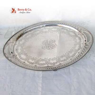 Tiffany and Company Serving Tray Sterling Silver Mono SHC 1891