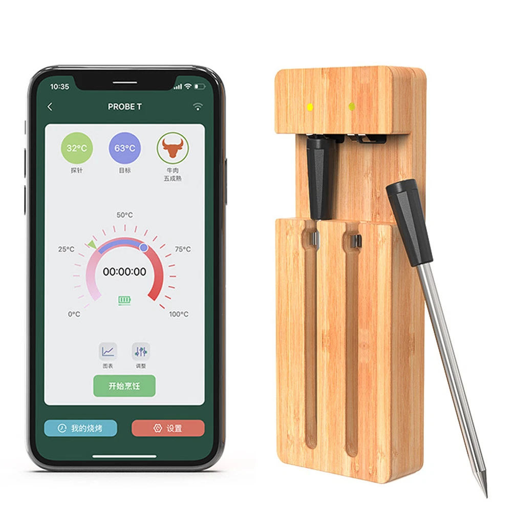 Smart Meat Thermometer with Bluetooth | 165ft Wireless Range FM212/FM205 Smart Meat Thermometer with Bluetooth | 165ft Wireless Range FM212/FM205