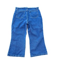 Capri Jean Fille Faded Glory – Taille 14 – Bleu – Mélange Coton – Très Bon état