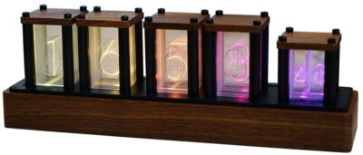 Nixie Tube Style Clock Retro x Modern LED Digital 16 mil. Colors RGB JAPAN NEW