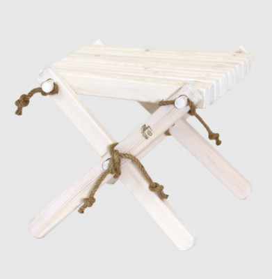 Ecofurn Lilli X-Table Fußhocker kleiner Beistelltisch Kiefer weiß UVP 105£