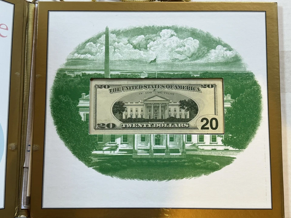 Lot The White House 200 Anniversary $20 Note + Brass James Hoban Medal Medallion - Image 2 of 4