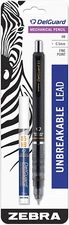 Zebra Delguard Mechanical Pencil, 0.5mm, Pack of 1 Pencil with Bonus Lead