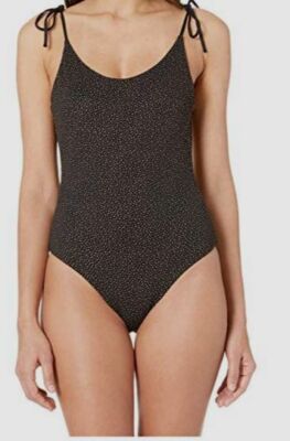 $245 Reima Kids Girl's White Striped Vanuatu One Piece Swimsuit Swimwear Size M