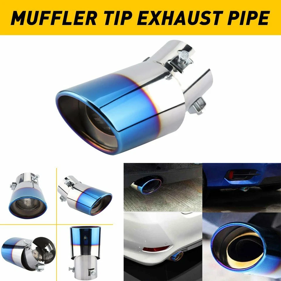 Punta trasera silenciador tubo de escape coche 1,5"-2" acero inoxidable para Toyota Corolla LE Foto 4 de 4