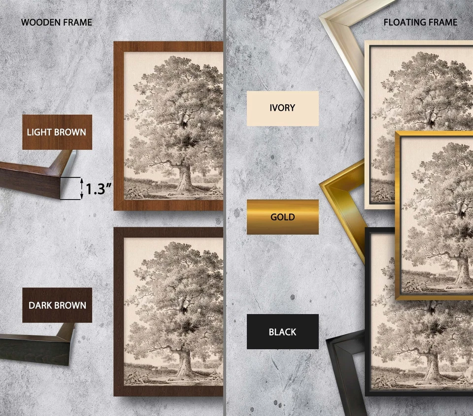 A big tree lithograph illustration fine art reproduction canvas or paper PRINT - Image 3 of 4