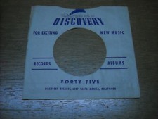 45 COMPANY RECORD SLEEVE LOT OF ONE. DISCOVERY.