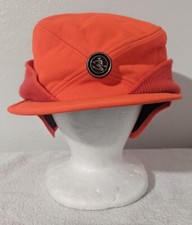 Vtg Orange Ski Hat United Hatters Cap  Millinery WKRS Union Size 7 3/8 USA