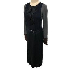 MARC JACOBS Women's No-collar dress long sleeves Navy size0 W2799553 MJ04001