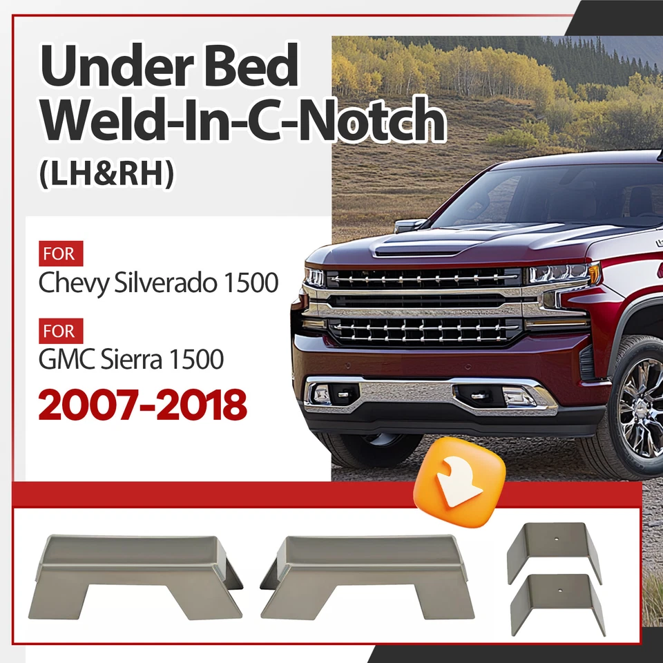 Under Bed Weld In C-Notch for Chevrolet Silverado 1500 Pickup 2007-2018 - Image 3 of 4