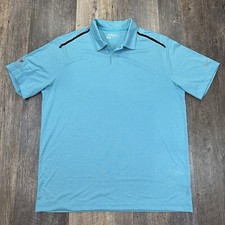 Nike Golf Tour Performance Dri-Fit Polo Shirt Mens Sz XL Blue Short Sleeve