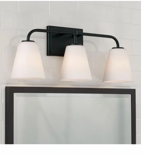 Brody - 3 Light Bath Vanity in Minimalist Style-9"  Tall and 23.5"  Wide Black.. - Picture 4 of 5