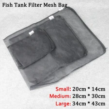 Fish Tank Aquarium Filter Media Zip Bag Mesh Net Activated Carbon Mesh Bag S/M/L