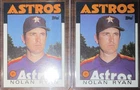 1986 Topps Nolan Ryan #100 NM-MT 2-Card Lot – Original Owner