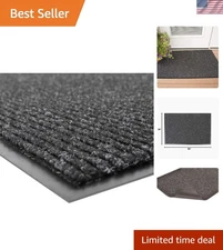 Indoor Outdoor Entry Mat 3x5 Slip Resistant Absorbent Heavy Duty Charcoal