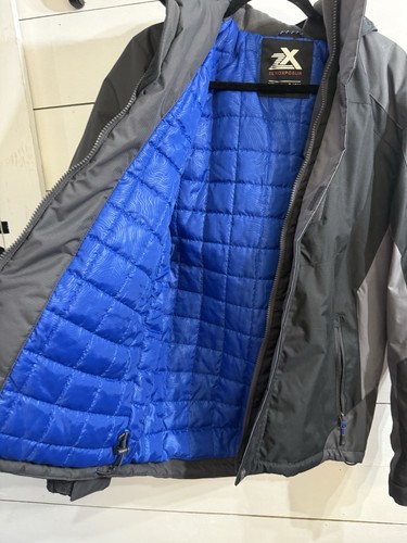 ZeroXposur Mens Insulated Ski Jacket size small jacket Gray Blue NEW - Picture 4 of 6