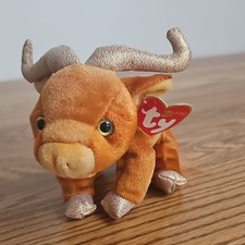Peluche Ty Beanie Babies Ty Zodiac Collection Ox sac de haricots peluche animal